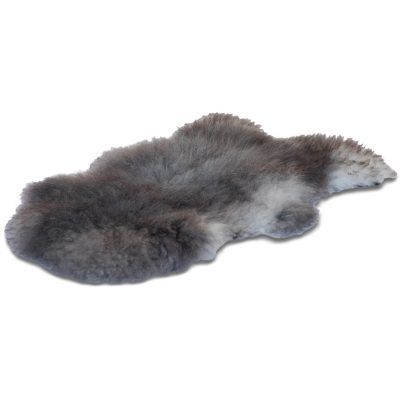 Long-haired gray sheepskin