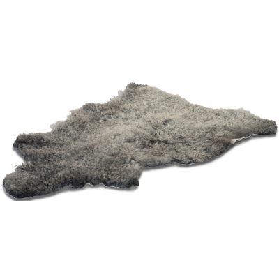 Gray sheepskin with curl