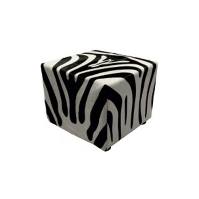 Zebra print pouf