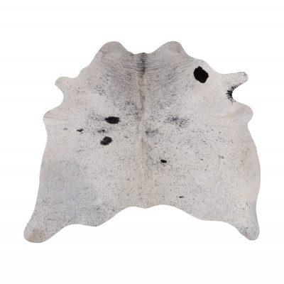 cowhide white with black