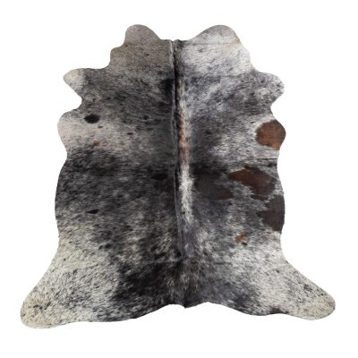 Cowhide glossy gray with brown